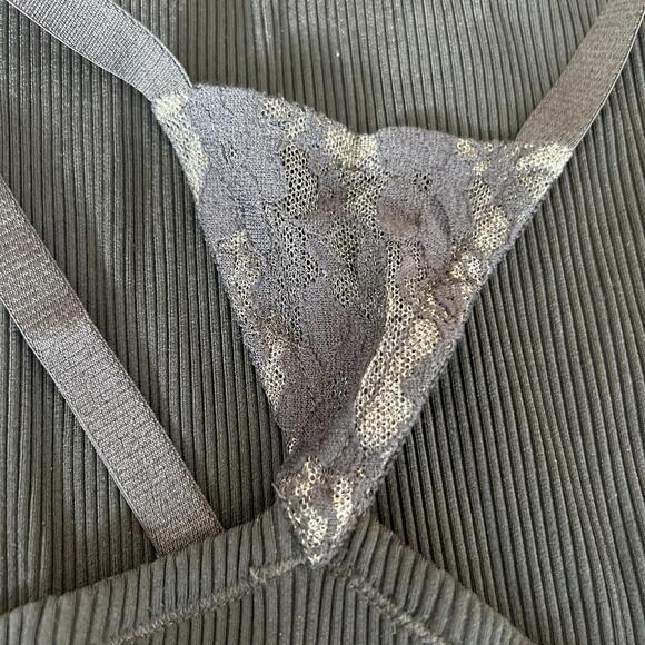 Christopher Kane Lace Paneled Bodycon Dress Jersey Ribbed Black Size 40 NWT - Picture 4 of 6